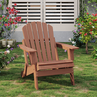 Oversized Outdoor Wooden Folding Adirondack Chair