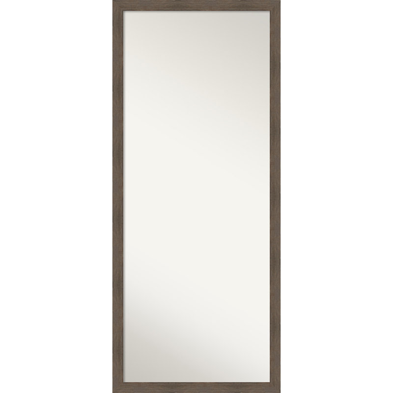 Miroir de salle de bain duveté, 24,88 po x 30,88 po, Brun mat
