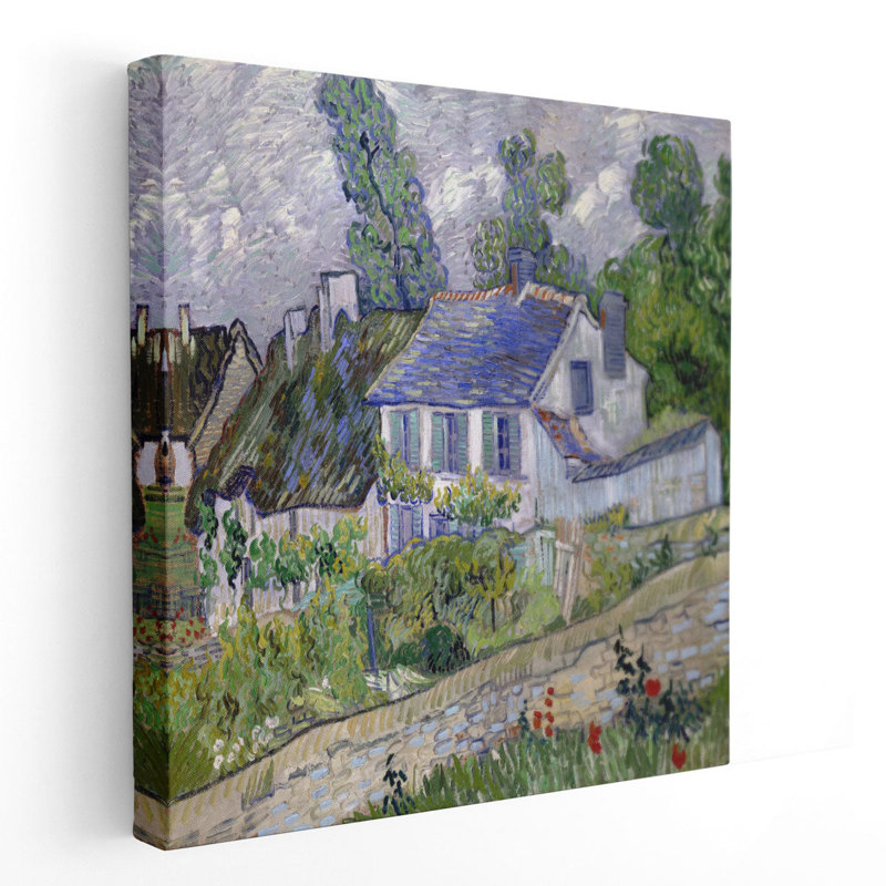 Maisons à Auvers, 1890 - reproduction d'art sur toile, H 20 po x l 20 po