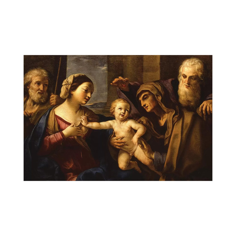 The Holy Family by Elisabetta Sirani - Wrapped Canvas Painting