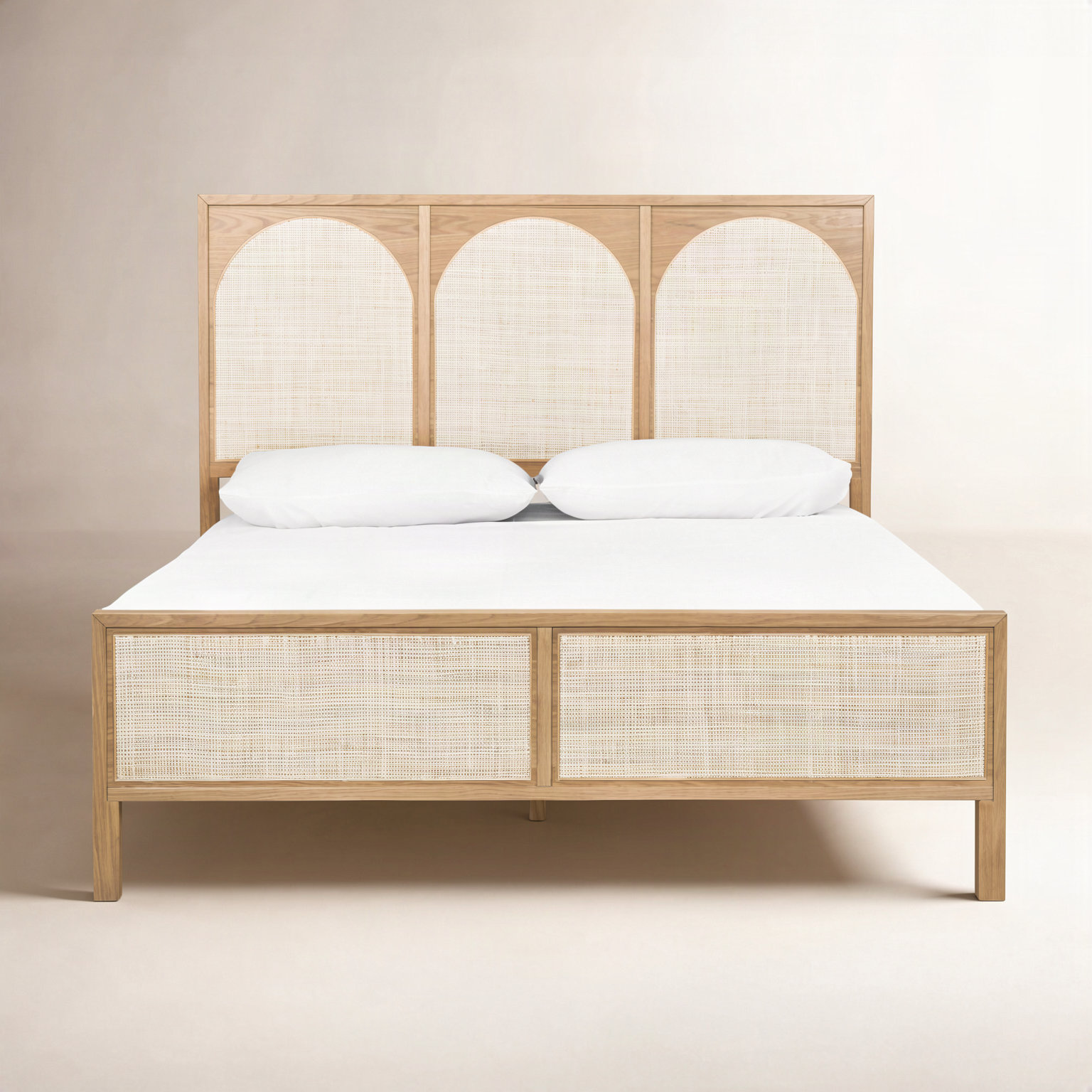 Oak Platform Bed, Queen