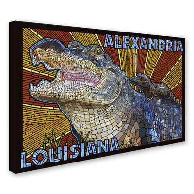 'Alligator 1' Graphic Art Print on Canvas