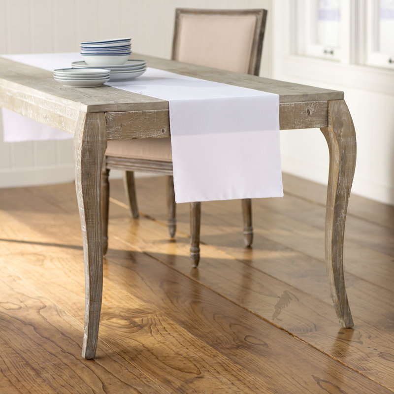 Fisher Solid Colour Table Runner, White