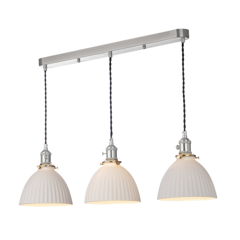 3 - Light Pendant, Antique Chrome