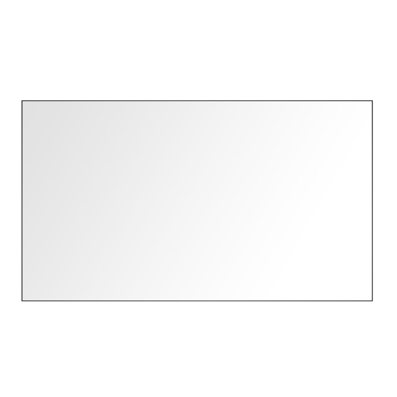 84 X 48 Inch Rectangle Vanity Mirror With Stable Aluminum Frame Rectangular Matte Black, Matte Black