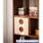 Nordic Holly Wood Sideboard With Sliding Doors For Storage And Bookshelf