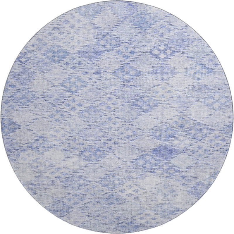 Premium Machine Washable Jamil AMF1081 Geometric Rug, Round 8'