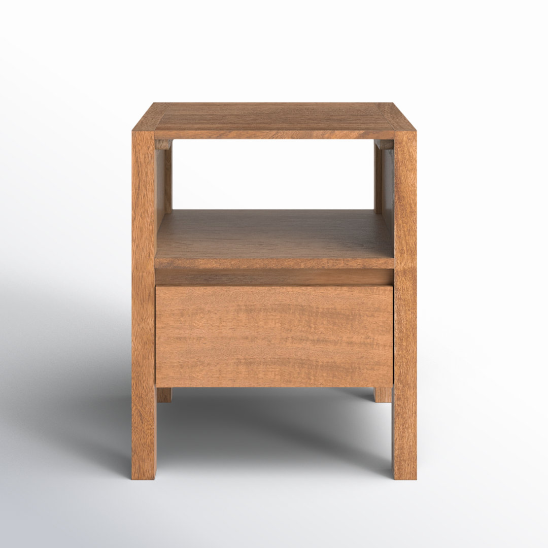 Oslo 1 - Drawer Solid Wood Nightstand Joss & Main 