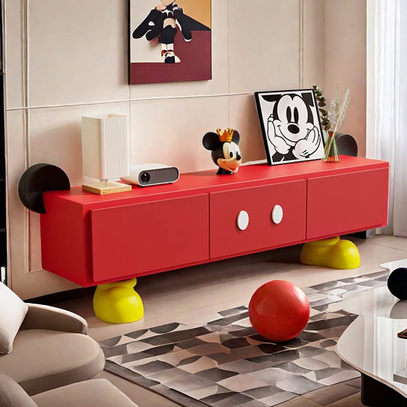 Simple modern creative cartoon Mickey TV cabinet, 79.52"