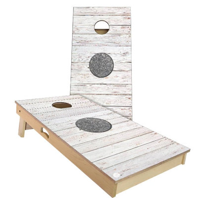 Japan Flag Rustic Cornhole Board Set | Includes (2) Boards, (8) Bags & Optional Accessories