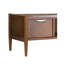 Banc d'appoint avec rangement et coussin rembourré brun noyer Abdifatah