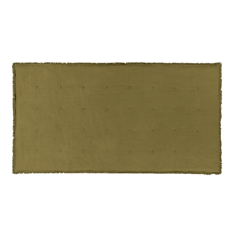 Jaye Velvet Solid Colour Bedspread, Moss