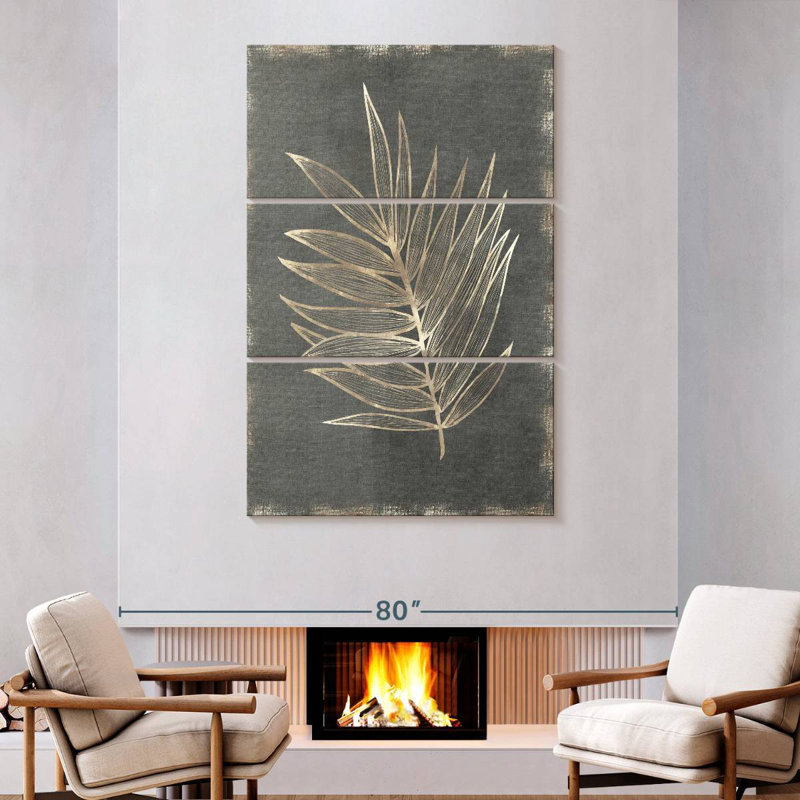 Harnek Gilded Botanical I, 74" H x 48" W