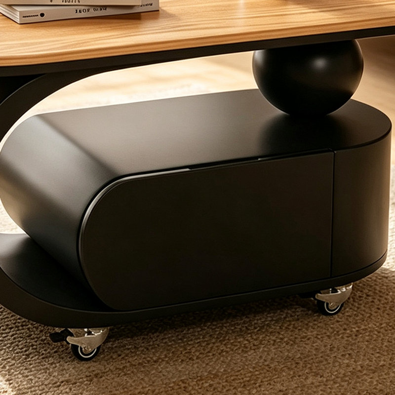 Table basse French Cream, H 17,71 po x l 39,37 po x P 19,68 po, Brun orangé
