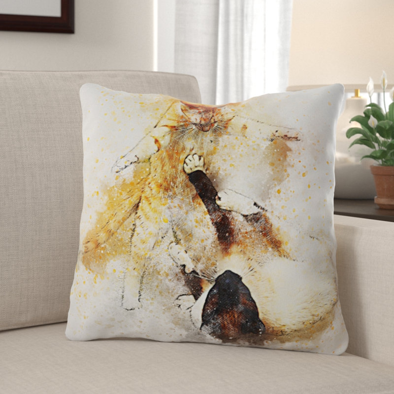 Crowl Outdoor Reversible Throw Pillow, Indoor, Microsuede