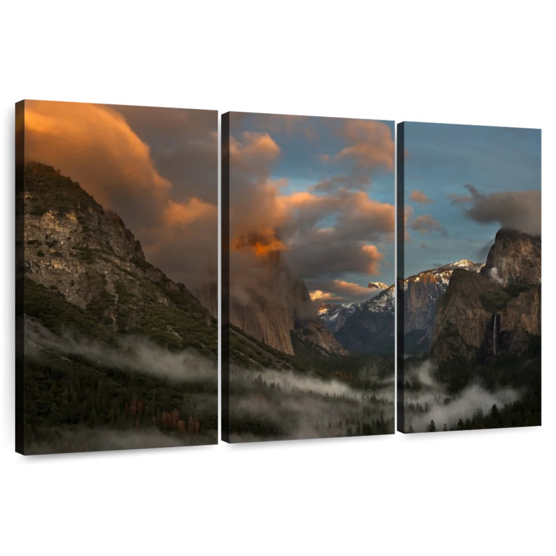 Alvord Yosemite ciel nuageux, H 42 po x l 65 po