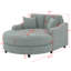 Très grande chaise longue d'intérieur moderne de 55 po, canapé-lit rembourré avec siège capitonné et coussins amovibles-510817383