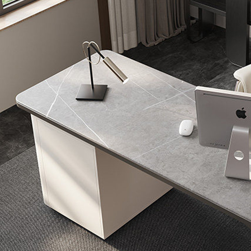 Bureau italien de style moderne italien, Gris, H 29,53 po x l 62,99 po x P 27,56 po