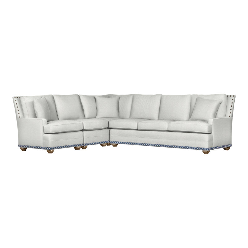 American Bungalow 4-Piece Riverside L-Sectional, Yes, Hampton, Callaloo Cotton