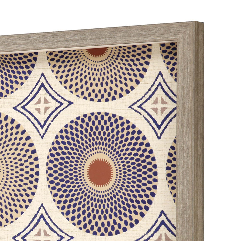 Ensemble de trois reproductions d'art encadrées Kente I Brown