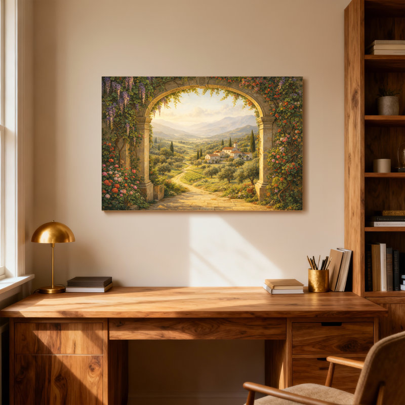 Paysage, paysage urbain et paysage urbain, H 28 po x l 40 po