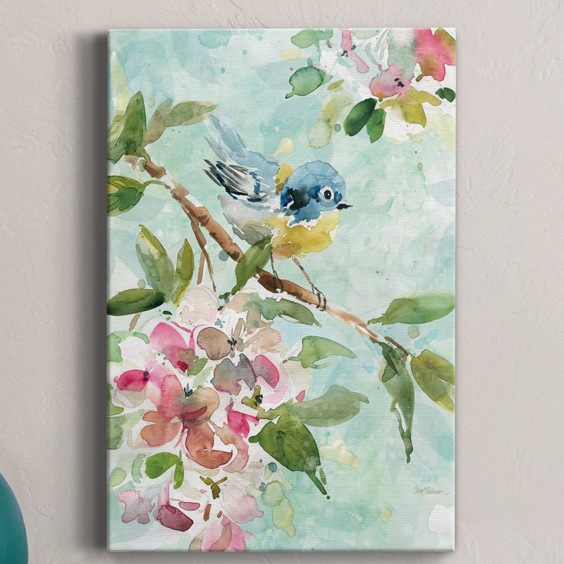 Asbury Garden Song I - peinture sur toile tendue, H 18 po x l 12 po x P 1 po