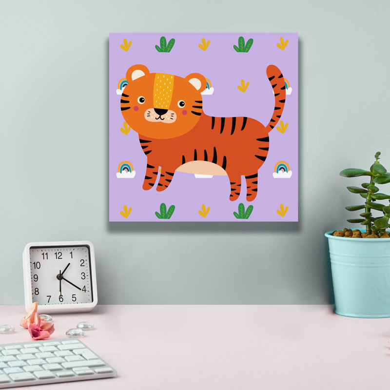 «Cute Tiger» par Epic Portfolio, art mural sur toile, H 12 po x l 12 po x P 0,75 po