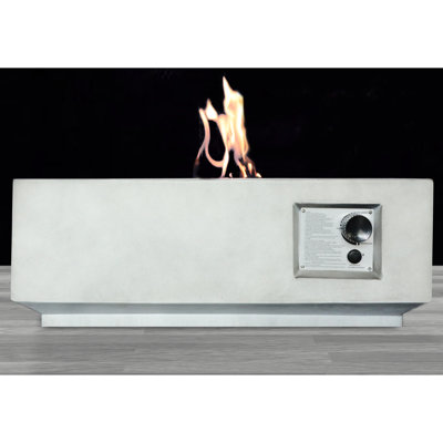 Propane & Natural Gas Concrete Fire Pit Table - 40000 , Gray, Rust And Heat , Modern Outdoor, Garden Use, 30"x30"x11", 59 Lb For Outdoor Propane/natural Gas, Modern,