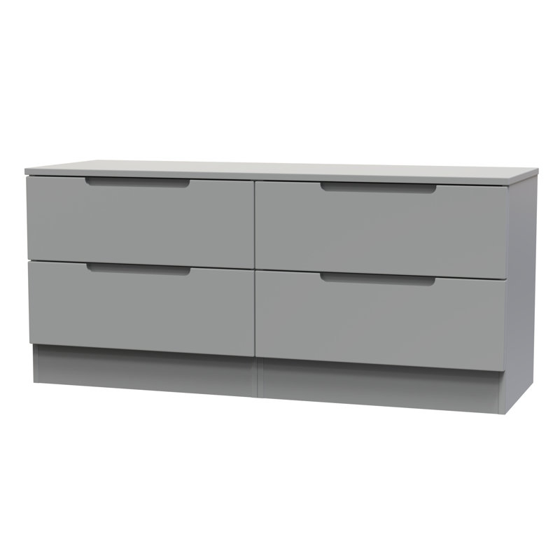 110cm W 4 - Drawer Chest of Drawers, Grey