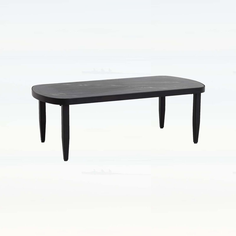Table basse d'extérieur élégante, Noir Ember