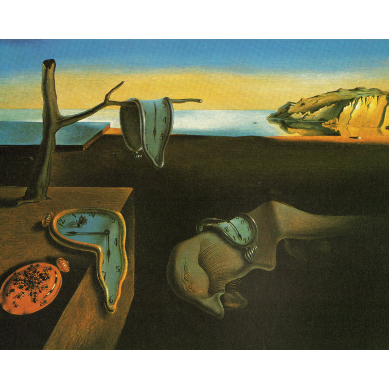 «Melting Clocks» par Salvador Dali, toile tendue avec châssis, H 17 po x l 24 po