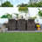 Guynn 10 - Person Wicker Patio Dining Set with Rectangular Table , Cushions Included-1449133209