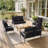 6.5″ Outdoor Replacement  Cushion Set, Deep Seating Seat / Back Cushion Set-1066329153