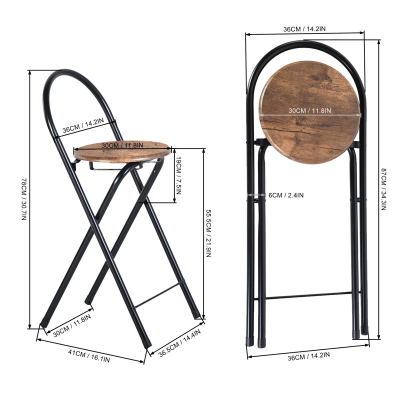 Anastice Counter Stool with Metal Frame