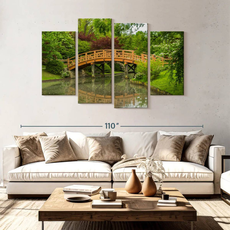 Pont de jardin japonais Sireci, H 54 po x l 84 po