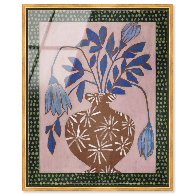 Verdant Stillness Print by Oliver Gal, 37"H x 31"W, Gold Floater Frame