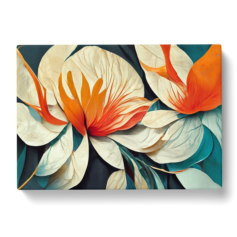 Modern Abstract Flowers Vol.5 - Wrapped Canvas, 50cm H x 76cm W x 3cm D