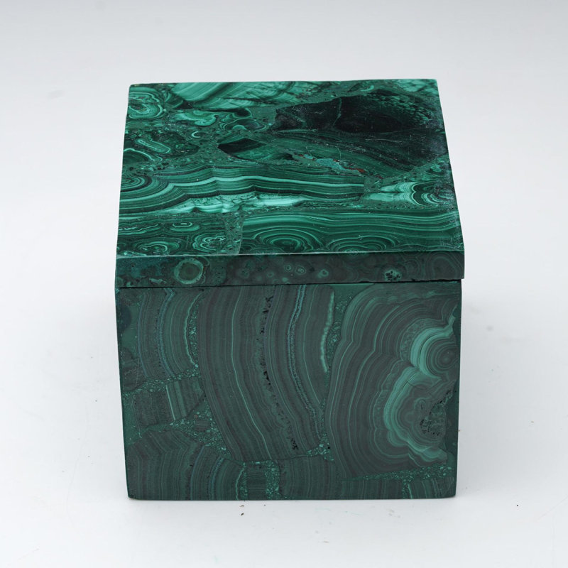 Hand-Carved Malachite Decorative Box II
