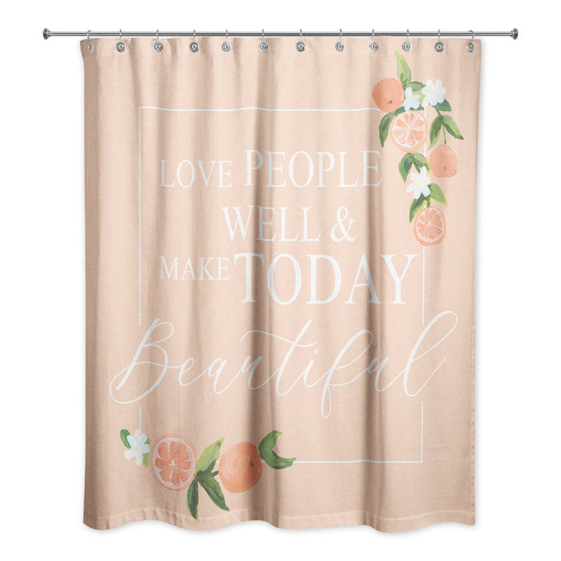Perine Shower Curtain, Orange