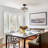 2-Light Modern Industrial Ribbed Lantern Glass Shade Semi-Flush Mount