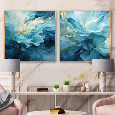 Ciacci - Abstract Spirals Square Collage Set Of 2