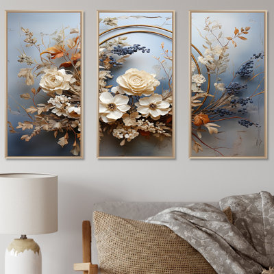 Farmhouse Wreath Still Life - Wreath Canvas Wall Art Set