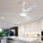 Whisper 54" 3-ABS Blade Modern Smart Ceiling Fan with LED Lights and Remote-604553344