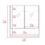 Armoire à miroir Jaspe, trois tablettes internes, une tablette ouverte, une armoire à deux portes-1230745211
