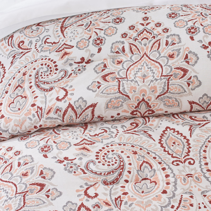 Ensemble d'édredon réversible en percale à tissage traditionnel - Kalampur, Édredon double / grand + 2 taies décoratives sta