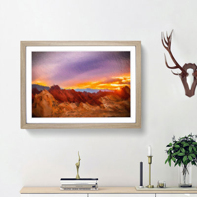 Sunset at the Valley of Fire - Picture Frame Painting Print