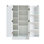 Armoire de rangement pour garde-manger, garde-manger autoportant avec portes et tablettes réglables, petit garde-manger pour cuisine, salle de bricolage (blanc)