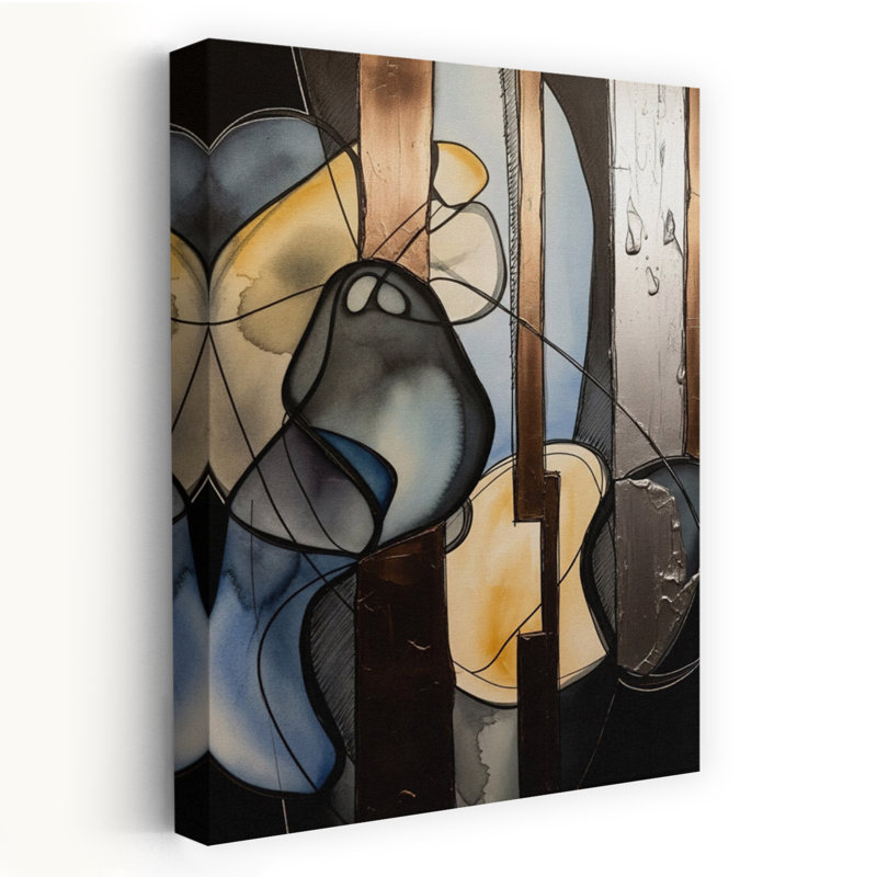Contemporary Art Abstract Geometric Modern Wall Art by Miguel Bruzual - Wrapped Canvas Print, 30.48 cm H x 20.32 cm W