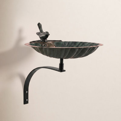 Lemen Birdbath with Wall Mount Bracket