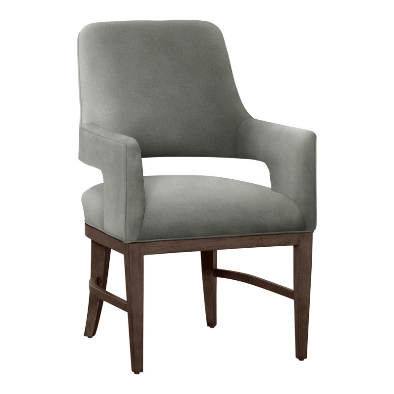 Chaise avec accoudoirs Josie, Noisette, Étain 9953